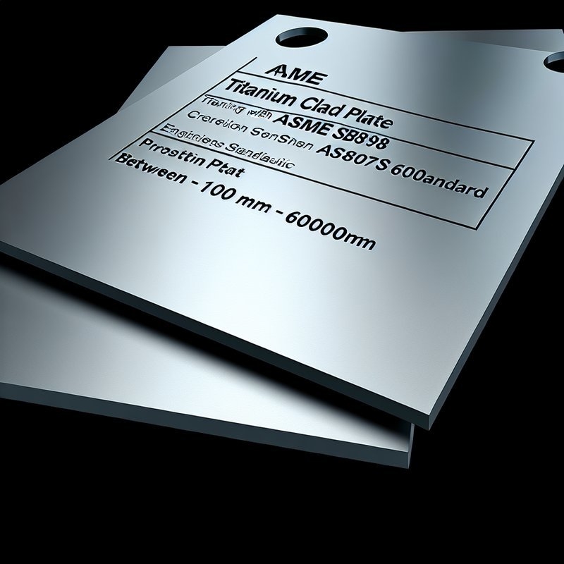 Largura 100 mm-6000 mm ASME SB898 Placa revestida de titanio estándar con 2207 grado de metal revestido para soluciones resistentes a la corrosión