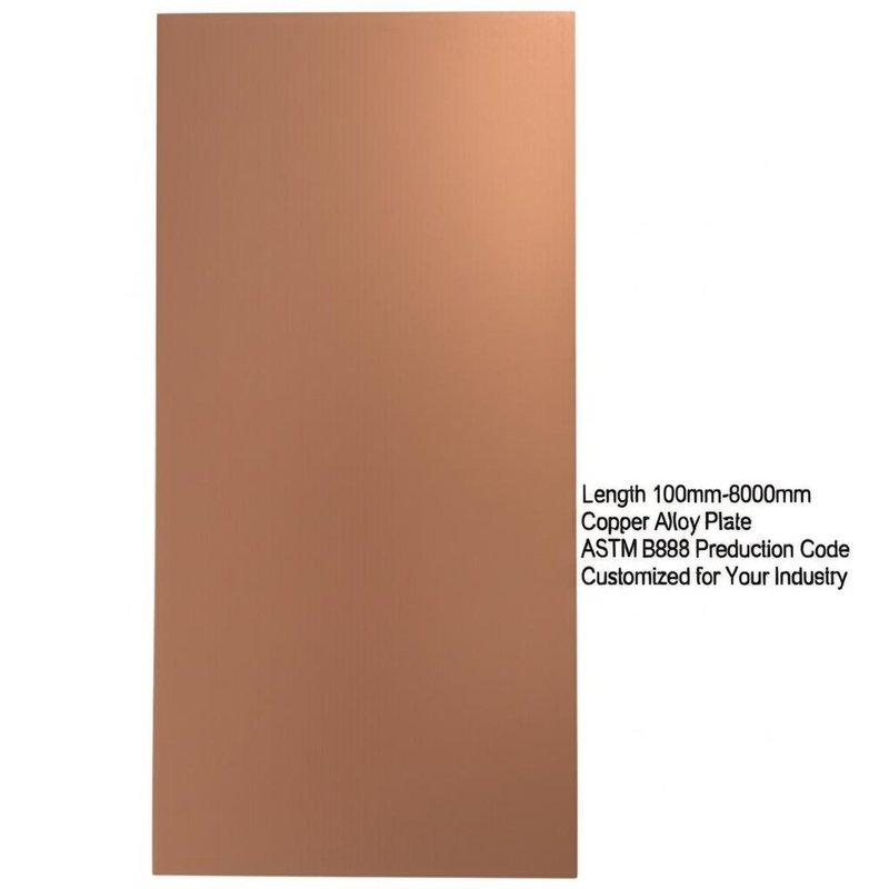 Largo 100mm-6000mm Placa de Aleación de Cobre ASTM B898 Código de Producción Personalizado para Su Industria