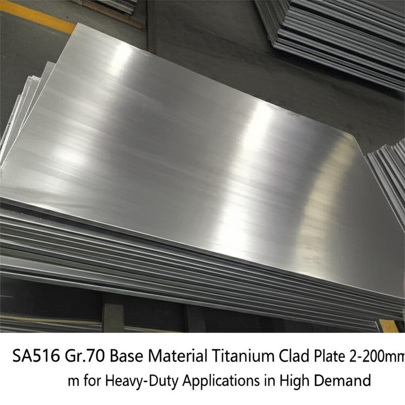 SA516 Gr.70 Material base Placa revestida de titanio 2-200 mm para aplicaciones de trabajo pesado con gran demanda